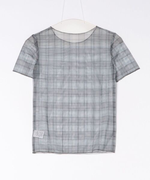 VIBGYOR(ヴィブジョー)の「【TUNE】半袖チェック柄カットソー(Tシャツ/カットソー・レディース・ベージュ/グレー・FREE)」の12枚目の写真