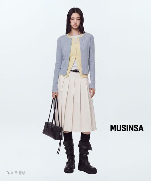 MUSINSA STANDARD WOMAN（ムシンサスタンダードウーマン）の「ウィメンズソフトリブジャージカーディガン[ブルーグレー]（カーディガン/ボレロ・レディース・その他・LARGE/X-SMALL/SMALL/MEDIUM）」の5枚目の写真
