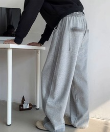 Y2K サイドライン オーバーサイズ ワイドスウェットパンツ WO26W7PT02