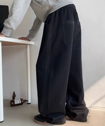 Y2K サイドライン オーバーサイズ ワイドスウェットパンツ WO26W7PT02