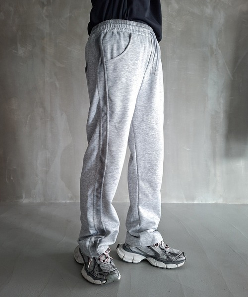 WESTBOY(ウエストボーイ)の「Y2K サイドライン オーバーサイズ ワイドスウェットパンツ WO26W7PT02(スウェットパンツ・メンズ・ブラック/グレー・L/M/XL)」の11枚目の写真