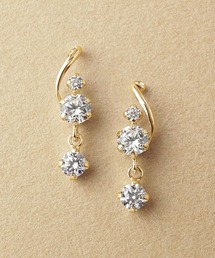 TAKE-UP | 【Lively】K10 ヒネリライン スイングピアス( YG)(ピアス(両耳用))