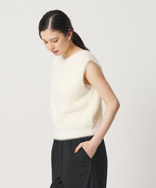 BEAUTY&YOUTH UNITED ARROWS(ビューティーアンドユースユナイテッドアローズ)の「2WAY シャギーニットベスト(ベスト・レディース・ブラウン系/ライトグレー/オフホワイト・FREE)」の2枚目の写真