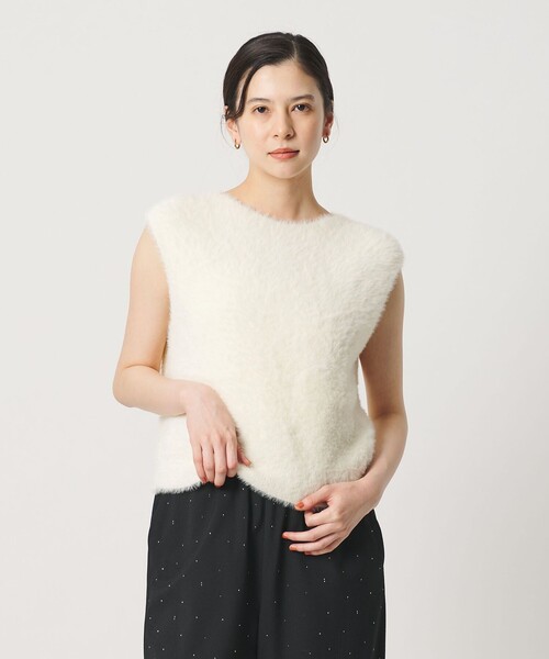 BEAUTY&YOUTH UNITED ARROWS(ビューティーアンドユースユナイテッドアローズ)の「2WAY シャギーニットベスト(ベスト・レディース・ブラウン系/ライトグレー/オフホワイト・FREE)」の9枚目の写真