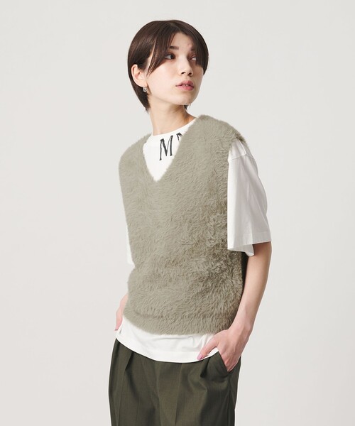 BEAUTY&YOUTH UNITED ARROWS(ビューティーアンドユースユナイテッドアローズ)の「2WAY シャギーニットベスト(ベスト・レディース・ブラウン系/ライトグレー/オフホワイト・FREE)」の13枚目の写真