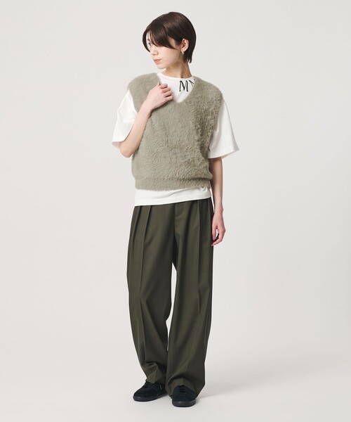 BEAUTY&YOUTH UNITED ARROWS(ビューティーアンドユースユナイテッドアローズ)の「2WAY シャギーニットベスト(ベスト・レディース・ブラウン系/ライトグレー/オフホワイト・FREE)」の14枚目の写真