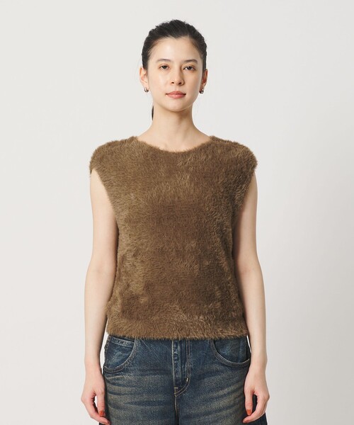 BEAUTY&YOUTH UNITED ARROWS(ビューティーアンドユースユナイテッドアローズ)の「2WAY シャギーニットベスト(ベスト・レディース・ブラウン系/ライトグレー/オフホワイト・FREE)」の15枚目の写真