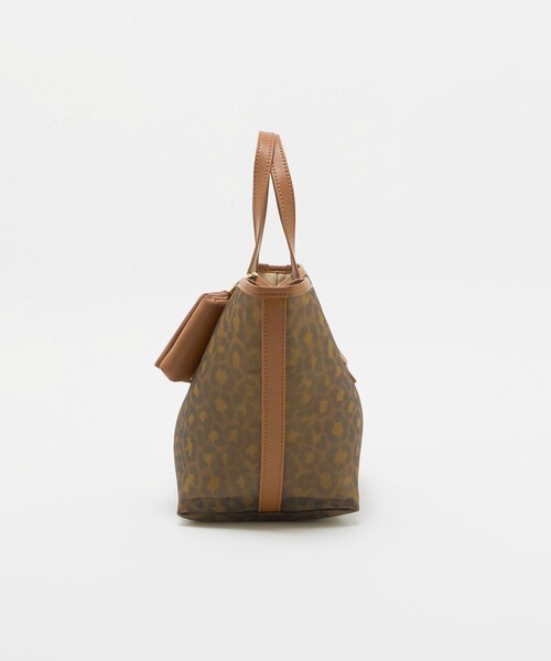 green label relaxing(グリーンレーベルリラクシング)の「レオパードプリント メッシュ トートバッグ(トートバッグ・レディース・ブラック/ブラウン系・FREE)」の3枚目の写真