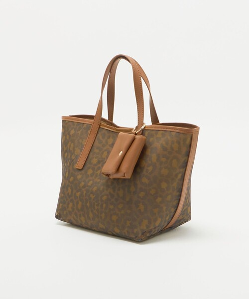green label relaxing(グリーンレーベルリラクシング)の「レオパードプリント メッシュ トートバッグ(トートバッグ・レディース・ブラック/ブラウン系・FREE)」の5枚目の写真