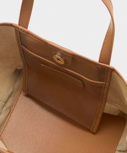 green label relaxing(グリーンレーベルリラクシング)の「レオパードプリント メッシュ トートバッグ(トートバッグ・レディース・ブラック/ブラウン系・FREE)」の9枚目の写真
