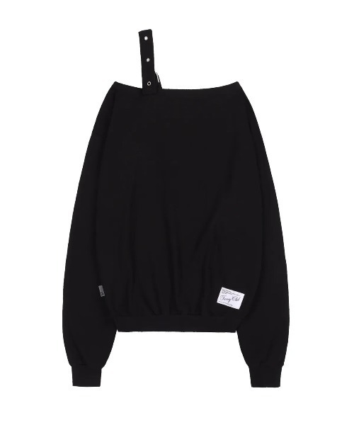 FANCY CLUB(ファンシークラブ)の「◇FANCYCLUB◇ブランド直輸入正規品/ワンショルダー バックル スウェットシャツ ONE-SHOULDER BUCKLE SWEATSHIRT(スウェット・レディース・ブラック/グレー・FREE)」の8枚目の写真