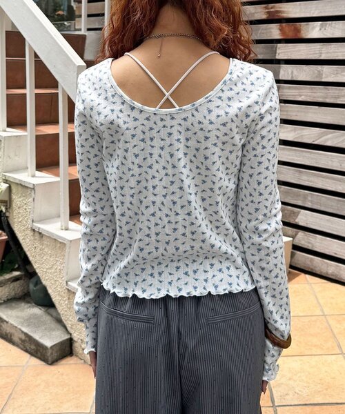 CIAOPANIC（チャオパニック）の「ホースプリント花柄ロンTee（Tシャツ/カットソー・レディース・ピンク/ブルー/ミント・ONE SIZE）」の15枚目の写真