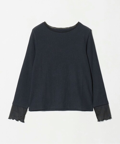 A DAY IN THE LIFE UNITED ARROWS(アデイインザライフユナイテッドアローズ)の「シャーリング レイヤード ボートネックカットソー <A DAY IN THE LIFE>(Tシャツ/カットソー・レディース・グレー系/ナチュラル/ネイビー・FREE)」の3枚目の写真