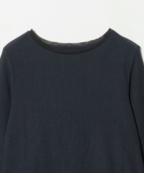 A DAY IN THE LIFE UNITED ARROWS(アデイインザライフユナイテッドアローズ)の「シャーリング レイヤード ボートネックカットソー <A DAY IN THE LIFE>(Tシャツ/カットソー・レディース・グレー系/ナチュラル/ネイビー・FREE)」の5枚目の写真