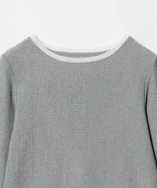 A DAY IN THE LIFE UNITED ARROWS(アデイインザライフユナイテッドアローズ)の「シャーリング レイヤード ボートネックカットソー <A DAY IN THE LIFE>(Tシャツ/カットソー・レディース・グレー系/ナチュラル/ネイビー・FREE)」の8枚目の写真