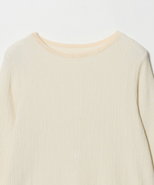 A DAY IN THE LIFE UNITED ARROWS(アデイインザライフユナイテッドアローズ)の「シャーリング レイヤード ボートネックカットソー <A DAY IN THE LIFE>(Tシャツ/カットソー・レディース・グレー系/ナチュラル/ネイビー・FREE)」の10枚目の写真