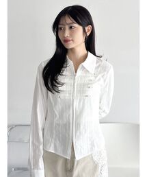 フロントジップナポレオンシャツ