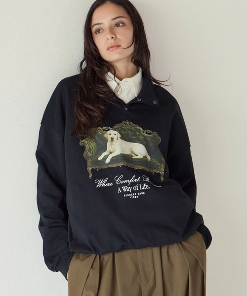 PBLIM（ページボーイリム）の「《UNISEX》ソファドッグスウェット（スウェット・レディース・グレー/ブラック・FREE）」の3枚目の写真