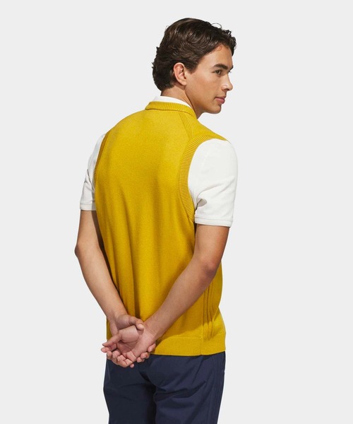 adidas(アディダス)の「オリジナルス カシミヤ ベスト【adidas Golf/アディダスゴルフ】(ベスト・メンズ・マスタード・MEDIUM/LARGE/3XL/XX-LARGE/X-LARGE/SMALL)」の2枚目の写真