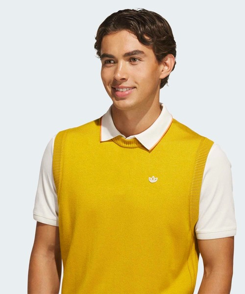 adidas(アディダス)の「オリジナルス カシミヤ ベスト【adidas Golf/アディダスゴルフ】(ベスト・メンズ・マスタード・MEDIUM/LARGE/3XL/XX-LARGE/X-LARGE/SMALL)」の3枚目の写真