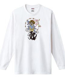NIPOP(ニポップ) 長袖Tシャツ 雷神 和 プリント インバウンド お土産 ロンT トップス メンズ ユニセックス