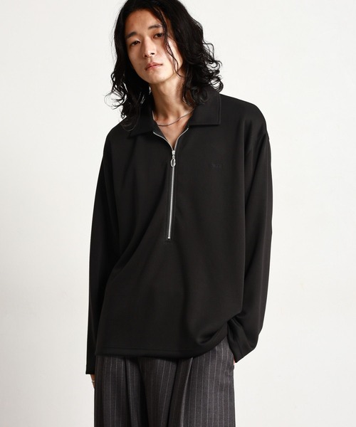 RAGEBLUE（レイジブルー）の「【LUXURY＋EASY】ONE POINT EMBROIDERY HALF ZIP SWEATS/ラグイージーワンポイント刺繍ハーフジップLS（スウェット・メンズ・パープル/ブラック/グレー・MEDIUM/LARGE）」の16枚目の写真