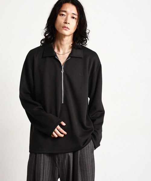 RAGEBLUE（レイジブルー）の「【LUXURY＋EASY】ONE POINT EMBROIDERY HALF ZIP SWEATS/ラグイージーワンポイント刺繍ハーフジップLS（スウェット・メンズ・パープル/ブラック/グレー・MEDIUM/LARGE）」の17枚目の写真