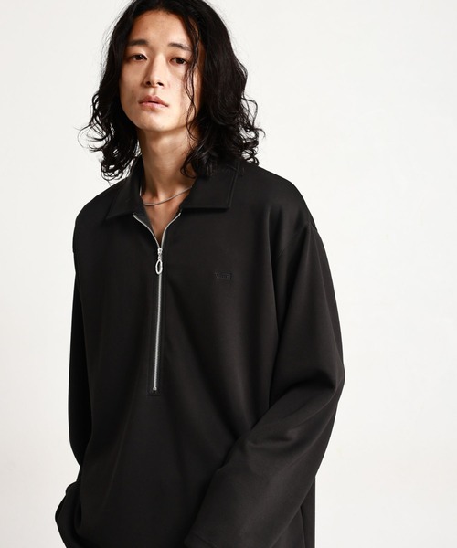 RAGEBLUE（レイジブルー）の「【LUXURY＋EASY】ONE POINT EMBROIDERY HALF ZIP SWEATS/ラグイージーワンポイント刺繍ハーフジップLS（スウェット・メンズ・パープル/ブラック/グレー・MEDIUM/LARGE）」の18枚目の写真