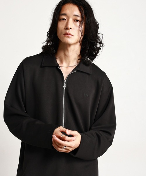 RAGEBLUE（レイジブルー）の「【LUXURY＋EASY】ONE POINT EMBROIDERY HALF ZIP SWEATS/ラグイージーワンポイント刺繍ハーフジップLS（スウェット・メンズ・パープル/ブラック/グレー・MEDIUM/LARGE）」の19枚目の写真