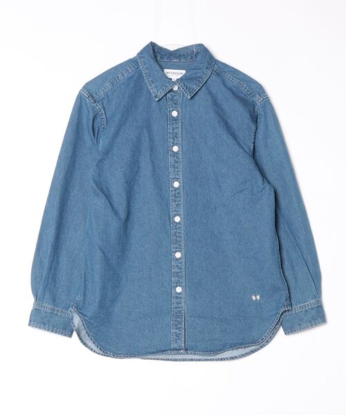McGREGOR(マックレガー)の「2WAYデニムロングシャツ(シャツ/ブラウス・レディース・ブルー系その他/ブルー・L/M)」の4枚目の写真