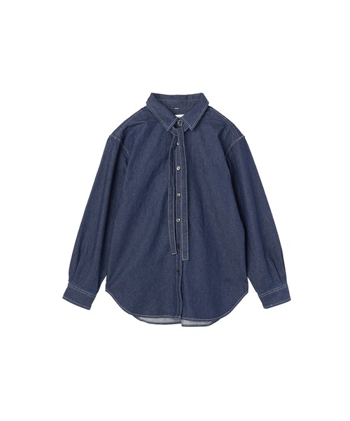 McGREGOR(マックレガー)の「2WAYデニムロングシャツ(シャツ/ブラウス・レディース・ブルー系その他/ブルー・L/M)」の2枚目の写真