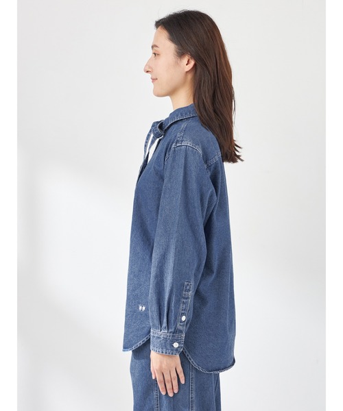 McGREGOR(マックレガー)の「2WAYデニムロングシャツ(シャツ/ブラウス・レディース・ブルー系その他/ブルー・L/M)」の9枚目の写真