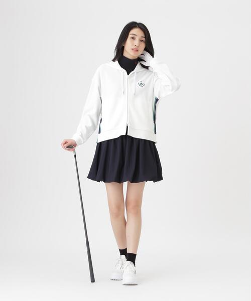 PEARLY GATES(パーリーゲイツ)の「【PEARLY GATES】Wハニカムストレッチフルジップフーディ (WOMENS)(スウェット・レディース・ホワイト・MEDIUM)」の5枚目の写真