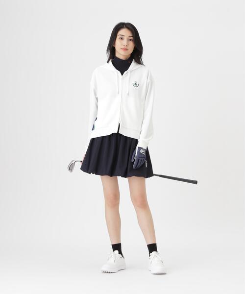 PEARLY GATES(パーリーゲイツ)の「【PEARLY GATES】Wハニカムストレッチフルジップフーディ (WOMENS)(スウェット・レディース・ホワイト・MEDIUM)」の7枚目の写真