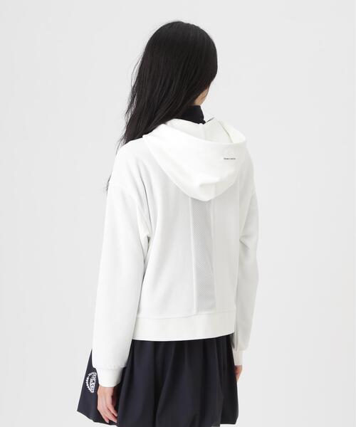 PEARLY GATES(パーリーゲイツ)の「【PEARLY GATES】Wハニカムストレッチフルジップフーディ (WOMENS)(スウェット・レディース・ホワイト・MEDIUM)」の9枚目の写真