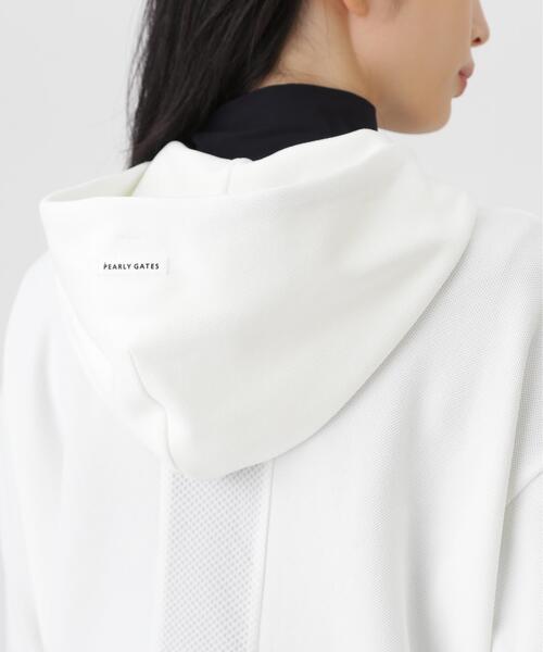 PEARLY GATES(パーリーゲイツ)の「【PEARLY GATES】Wハニカムストレッチフルジップフーディ (WOMENS)(スウェット・レディース・ホワイト・MEDIUM)」の13枚目の写真