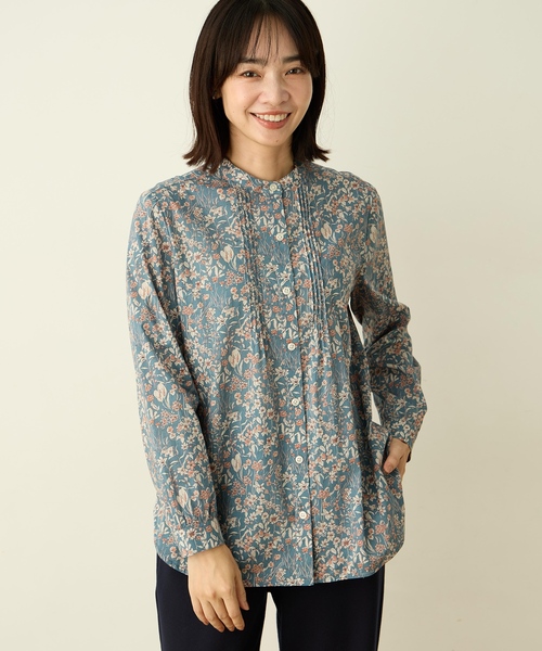 DECOY SINCE 1981(デコイシンスイチキュウハチイチ)の「【Liberty】リバティプリントピンタックブラウス(シャツ/ブラウス・レディース・グリーン・9号/11号/13号)」の9枚目の写真