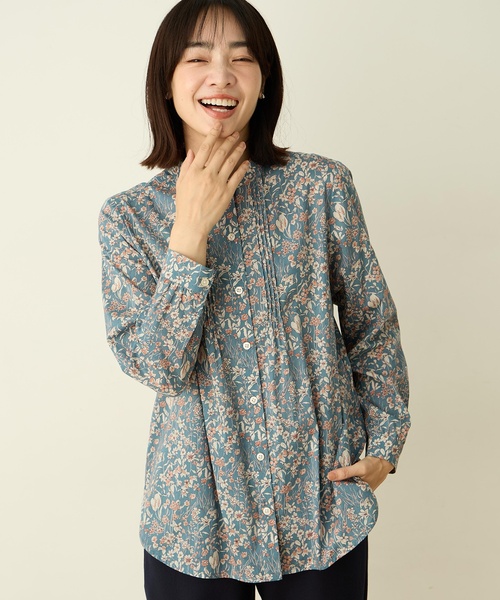 DECOY SINCE 1981(デコイシンスイチキュウハチイチ)の「【Liberty】リバティプリントピンタックブラウス(シャツ/ブラウス・レディース・グリーン・9号/11号/13号)」の10枚目の写真