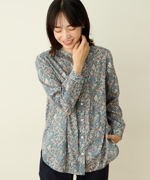 DECOY SINCE 1981(デコイシンスイチキュウハチイチ)の「【Liberty】リバティプリントピンタックブラウス(シャツ/ブラウス・レディース・グリーン・9号/11号/13号)」の11枚目の写真