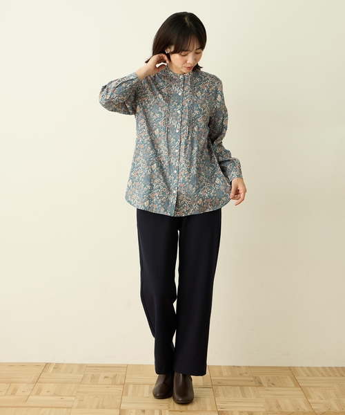 DECOY SINCE 1981(デコイシンスイチキュウハチイチ)の「【Liberty】リバティプリントピンタックブラウス(シャツ/ブラウス・レディース・グリーン・9号/11号/13号)」の16枚目の写真