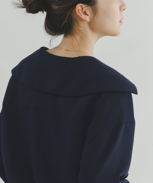 Noble（ノーブル）の「《追加》オーバーカラーゴールドボタンブラウス（シャツ/ブラウス・レディース・ホワイト系その他/ネイビー・FREE）」の15枚目の写真
