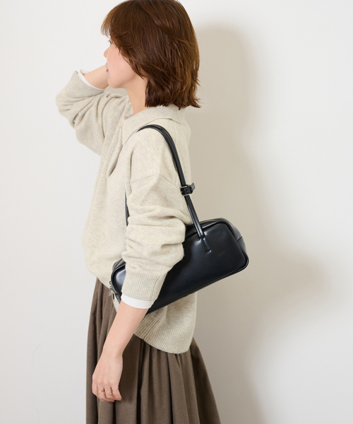 JOURNAL STANDARD relume（ジャーナルスタンダード　レリューム）の「《追加 / 新色》ラムミックスシャツプルオーバー（ニット/セーター・レディース・ネイビー/パープル/アイボリー/ブラウン・FREE）」の15枚目の写真