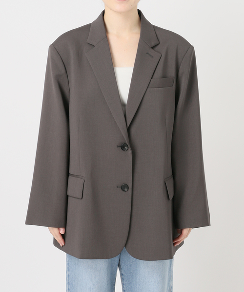 IENA(イエナ)の「《一部店舗限定》ハイツイストWクロス ビッグジャケット(テーラードジャケット・レディース・チャコールグレー・36/38)」の2枚目の写真