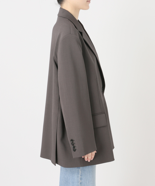 IENA(イエナ)の「《一部店舗限定》ハイツイストWクロス ビッグジャケット(テーラードジャケット・レディース・チャコールグレー・36/38)」の5枚目の写真