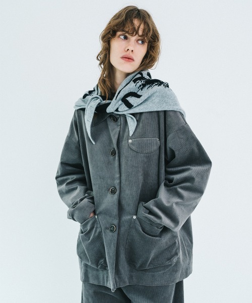 soduk(スドーク)の「【soduk】26AW新作 painter’s big jacket / ペインターズビッグジャケット(その他アウター・レディース・GRAY/BROWN・ONE SIZE)」の5枚目の写真