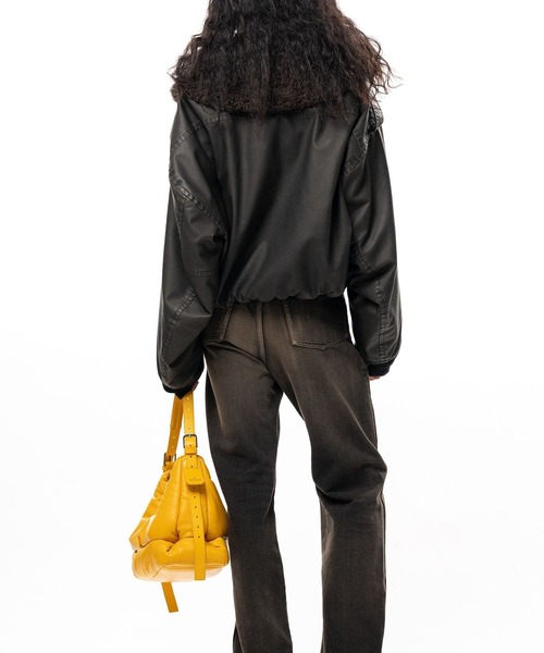 Maison MIHARA YASUHIRO(メゾンミハラヤスヒロ)の「【MIHARAYASUHIRO】DETACHABLE COLLAR FAUX LEATHER BLOUSON(ブルゾン・メンズ・ブラウン/ブラック・40)」の4枚目の写真