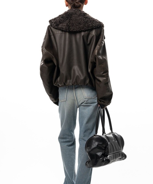 Maison MIHARA YASUHIRO(メゾンミハラヤスヒロ)の「【MIHARAYASUHIRO】DETACHABLE COLLAR FAUX LEATHER BLOUSON(ブルゾン・メンズ・ブラウン/ブラック・40)」の8枚目の写真