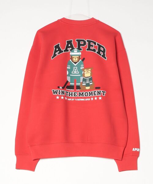AAPE BY A BATHING APE（エーエイプバイアベイシングエイプ）の「AAPER "Ice hockey" CREW NECK SWEAT（スウェット・メンズ・オレンジ系9・SMALL/MEDIUM/LARGE/X-LARGE）」の6枚目の写真