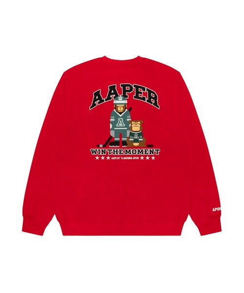 AAPE BY A BATHING APE（エーエイプバイアベイシングエイプ）の「AAPER "Ice hockey" CREW NECK SWEAT（スウェット・メンズ・オレンジ系9・SMALL/MEDIUM/LARGE/X-LARGE）」の2枚目の写真