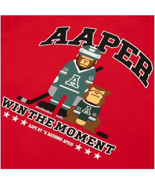 AAPE BY A BATHING APE（エーエイプバイアベイシングエイプ）の「AAPER "Ice hockey" CREW NECK SWEAT（スウェット・メンズ・オレンジ系9・SMALL/MEDIUM/LARGE/X-LARGE）」の4枚目の写真
